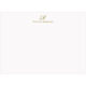 Elegant Script Initial Flat Note Cards - Raised Ink Image 3 of 4